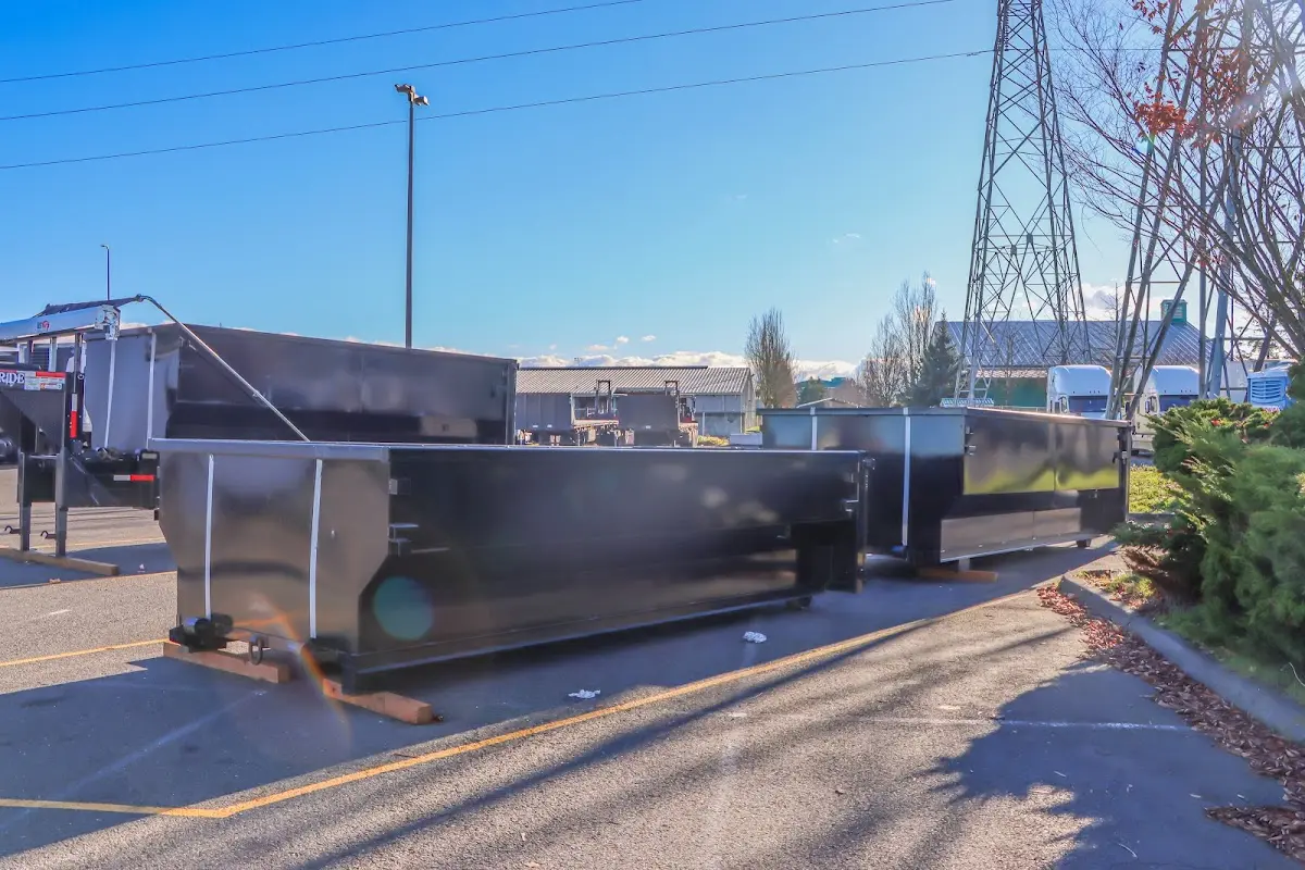 Roll-off dumpster ready for waste disposal at job site for Estate Cleanout Dumpster Rental in Hilton Head Island